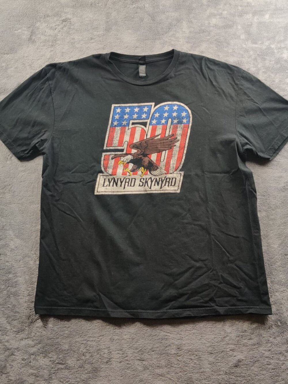 Lynard Skynard Shirt Adult Mens XL Black Short Sleeve Music Concert Tour